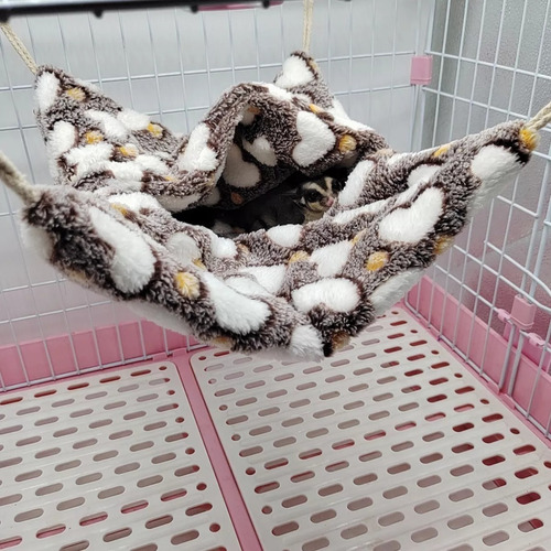 Cama Rede Suspensa C/bolsa P/sagui,chinchila, Hamster, Furão