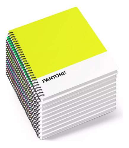 Pack 10 Cuadernos Universitario Pantone Fluor Tapa Dura 7mm