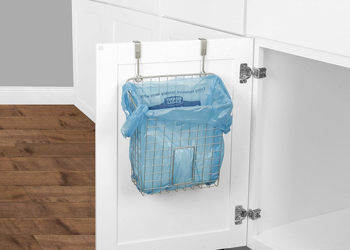 Canasta De Alambre Para Basura Con Soporte De Plástico Para