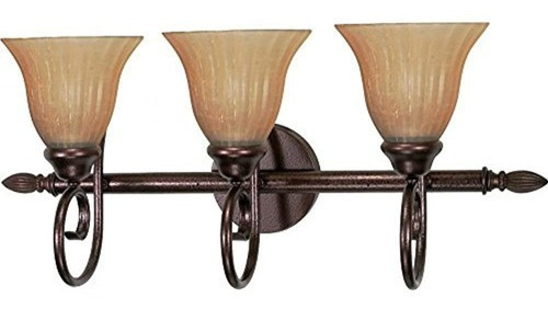 Nuvo Lighting 60/017 Vanidad De Tres Lamparas, Cobre Bronce