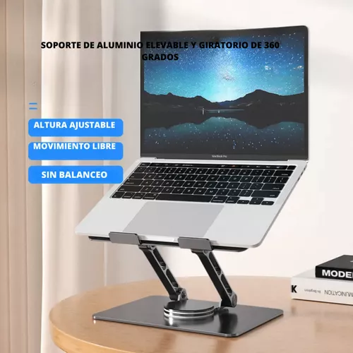 Soporte portátil para laptop, soporte plegable de aluminio, 6 niveles de  altura y ángulo ajustable, soporte para MacBook portátil, soporte universal