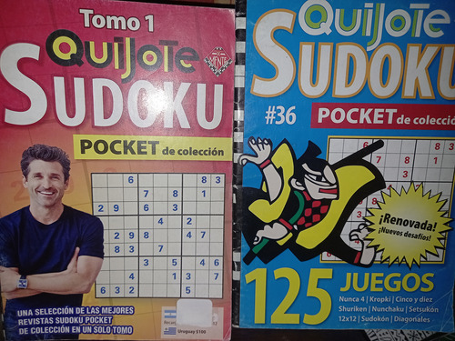 Quijote Sudoku Pocket 1 Libro+7 Revistas De Bolsillo