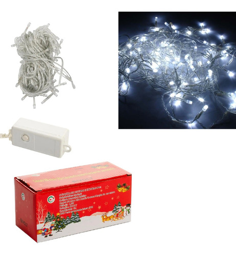 Pisca 100 Led Branco Quente 4,5m 110v Decoração Festa Natal