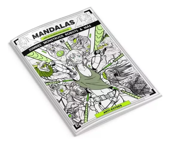 Libro Mandalas - Zombies, Monstruos Y Más - Arte Antiestres