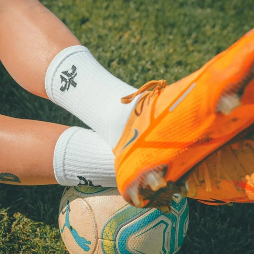 Imagen 7 de 7 de Medias Trinche Técnicas Blancas X3 Deporte Fútbol