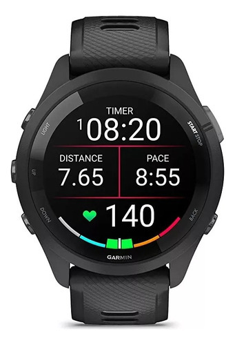 Relógio Smartwatch Garmin Forerunner 265 Amoled Preto/cinza Cor Da Caixa Preto Cor Da Pulseira Preto Cor Do Bisel Preto