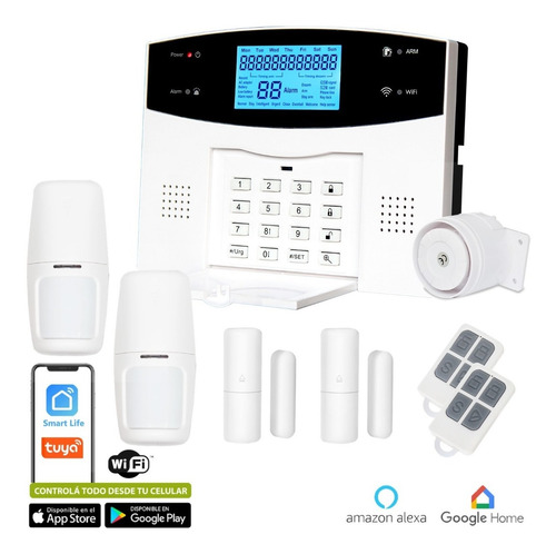 Imagen 1 de 10 de Kit 4 Alarma Domiciliaria Inalambrica Celular Wifi Gsm Pstn