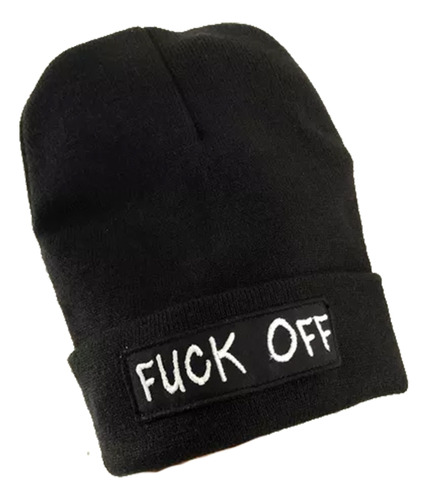 Gorro Bordado Beanie Fuck Off Rock Grunge Anti You Hipster