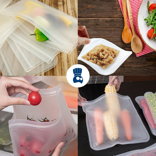 Bolsas Almacenamiento Reutilizables Para Alimentos 100 Pzs
