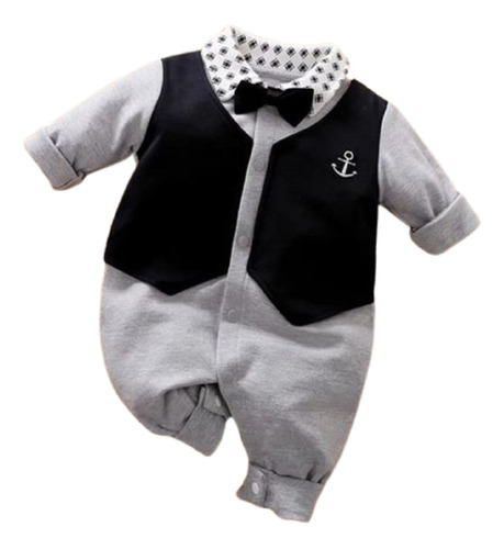 Enterizo Elegante Camisero Rayas  Ropa Bebe Niños Recien Nac