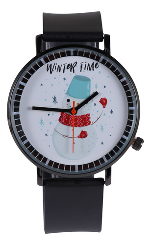Reloj De Pulsera Moderno Con Diseño De Muñeco De Nieve De Pa