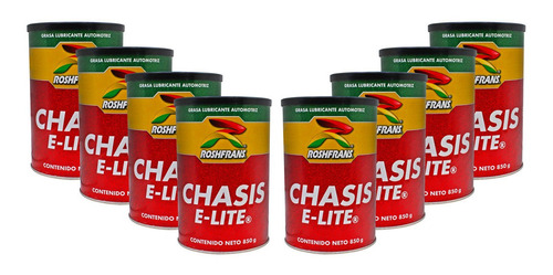 Kit 8 Grasa Lubric Roshfrans Chasis E-lite 850g P/baleros