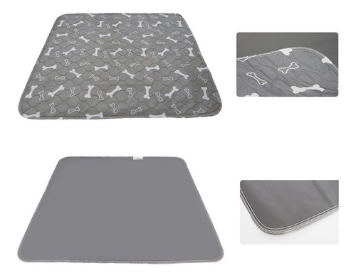 Mat Impermeable Para Mascotas Talla  80 X 90 Cm - Gris