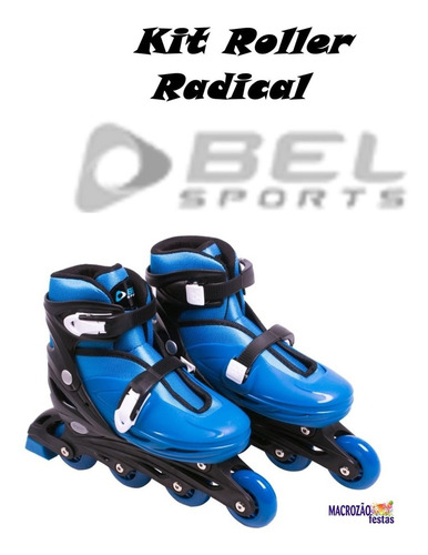 Kit Patins Radical Bel Sport Completo  A Mais Vendida