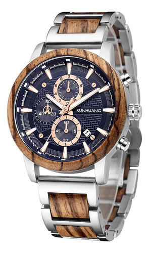 Ik Colouring Relojes De Madera Para Hombre, Cronografo De Cu