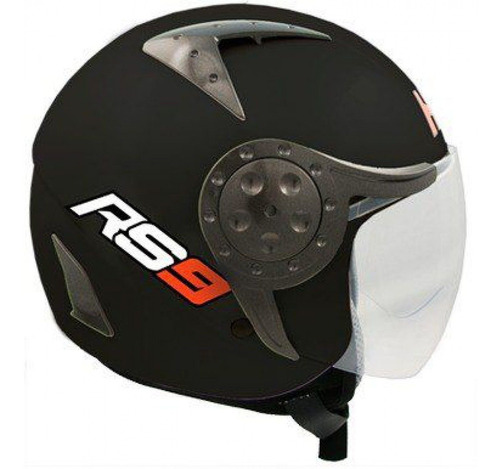 Casco  Moto Hawk Rs9 Abierto Negro Mate Talle L 60