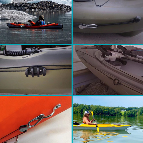 Kit Carro Anclaje Para Kayak Canoas Y Barcos Con Mosquetón Color