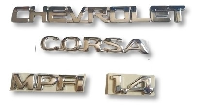 Juego De Emblemas Para Maleta De Chevrolet Corsa 1.4