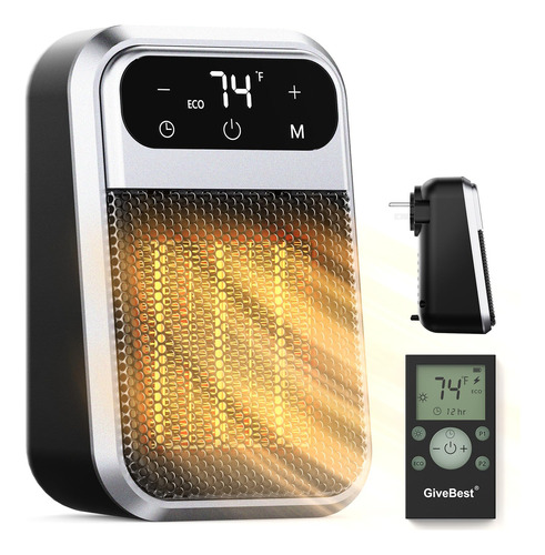 Givebest Calentador Espacio Salida Pared 800 W Control Led