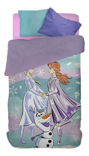 Frazada Con Corderito Frozen Disney Elsa Anna 155x220cm 