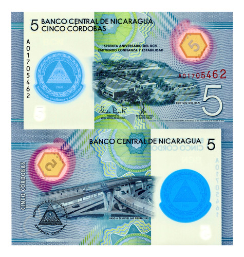 Nicaragua - 5 Córdobas - Año 2019