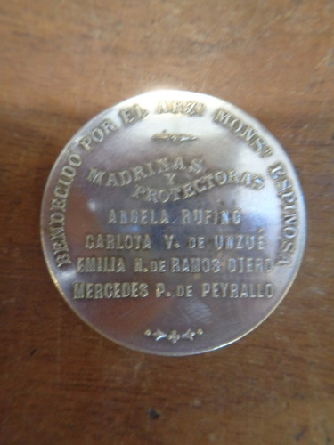 Imagen 5 de 8 de Antigua Medalla Inauguracion Organo Iglesia San Miguel 1901