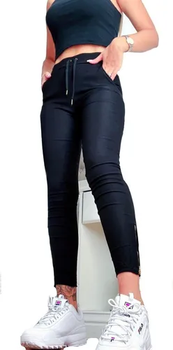 Pantalon negro de bengalina sales