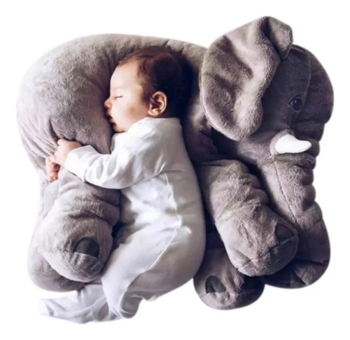 Elefante De Apego Peluche Almohada Para Bebes Y Niños Gris