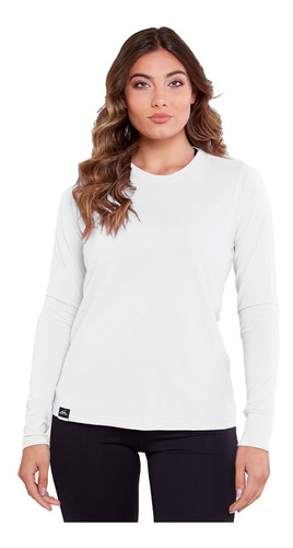 Remera De Mujer Lisa Ml Montagne Algodon Suave Cts