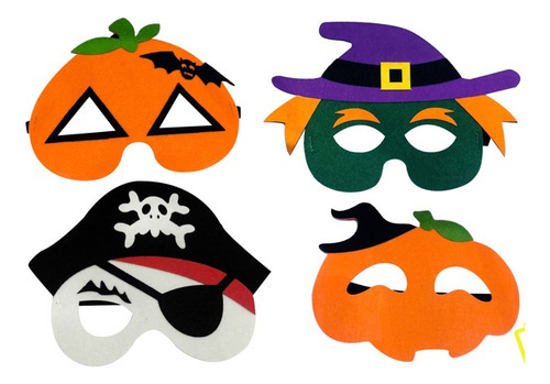 Mascara De Feltro Halloween Abóboras