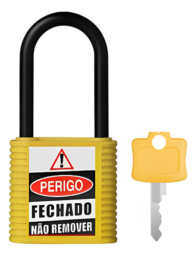 Cadeado Bloqueio Padrão Nr10 Nr12 Loto Cores Cor Amerelo