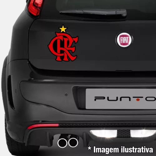 Kit 2 Adesivos Vinil Refletivo Carro Flamengo Crf Futebol