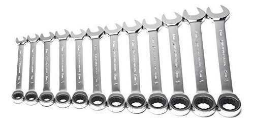 Maxpower 12pcs Conjunto De Llave Combinada De Trinquete Metr