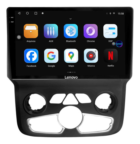 Multimídia Lenovo Dodge Ram 2013/2018 Octacore 4+64gb 2k 9p