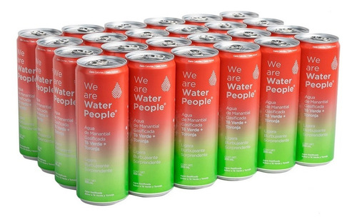 Water People Gasificada 355 Ml Té Verde Toronja 24 Latas