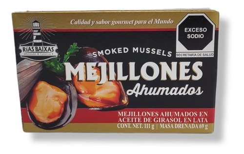 Mejillones Aumados En Aceite De Girasol Rías Baixas 111 G