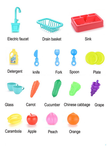 Juguetes Para Fregadero De Cocina Con Agua Corriente, 19 Pie