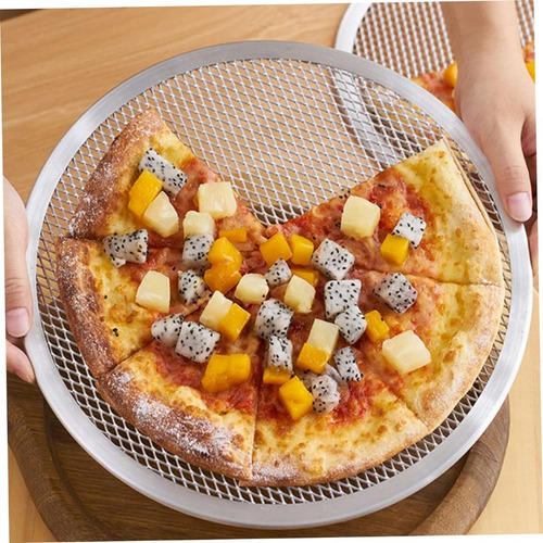 Malla Charola De Aluminio Hornear Pizza Cocina 35cm 2 Piezas