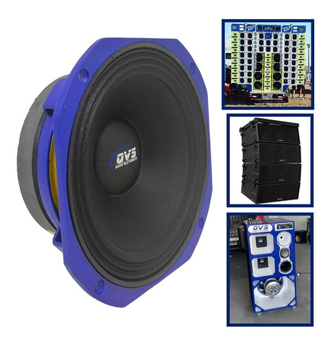 Imagem 2 de 6 de Falante Qvs 8 250rms Medio Grave | 8mgs25016 Ohms