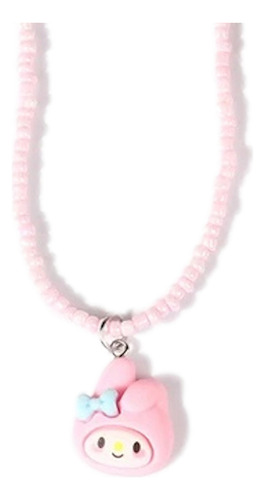Collar My Melody Sanrio Accesorios Para Niña Color Morado Colgante Dije Personajes Kitty