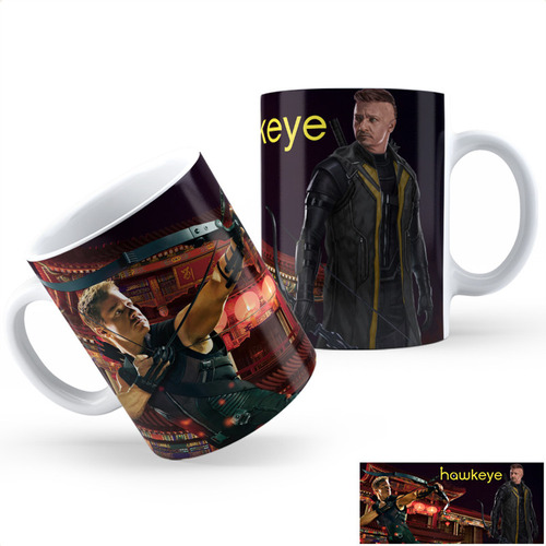 Taza Cerámica Hawkeye Ojo De Halcon Calidad