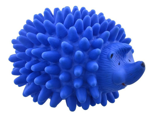 Líder Pet Brinquedo Mordedor Para Cães Ouriço Cor Azul 15cm