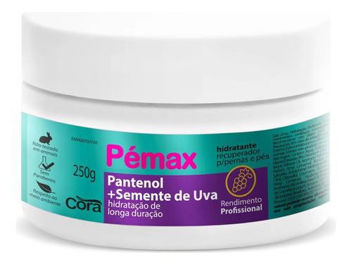Pémax Hidratante Pantenol +semente De Uva;pernas E Pés 250g