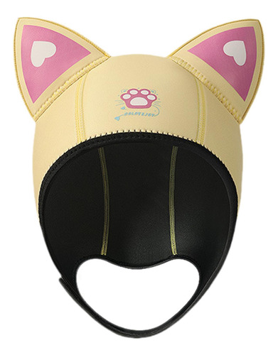 Gorro De Buceo Con Capucha Para Natación, Gorro Amarillo