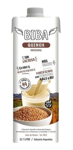 Bebida De Quinoa Biba Sin Tacc X 1 L