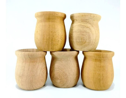 Imagen 2 de 5 de Mate Madera Para Pintar 10 Unidades Modelo Bocon
