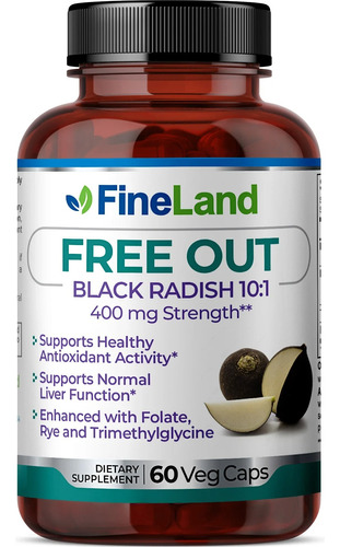 Fineland Free Out Black Radish 10:1 400mg 60capsulas