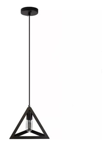 Lamparas Colgante Triangulo Hierro Industrial E27