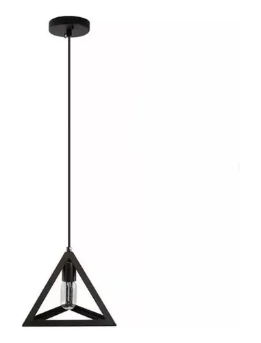 Lamparas Colgante Triangulo Hierro Industrial E27