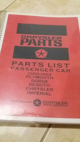 2 Catálogo Chrysler Dodge Plymouth Master Parts 1955 À 1958 